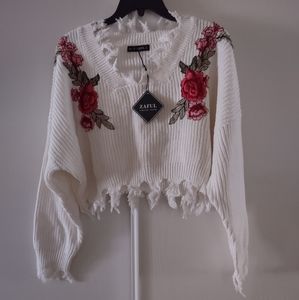 Zaful women's crop sweater